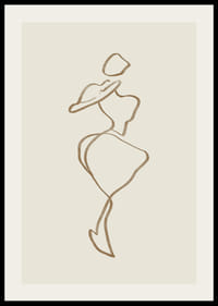 Elegant line art of a stylish figure, timeless and sophisticated-2