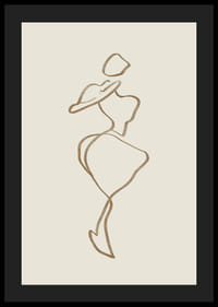 Elegant line art of a stylish figure, timeless and sophisticated-4