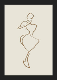 Elegant line art of a stylish figure, timeless and sophisticated-5