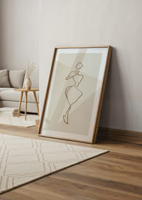 Elegant stregtegning af en stilfuld figur, tidløs og sofistikeret-4