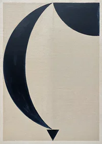 En mångfacetterad poster med svepande, kosmiska former-1
