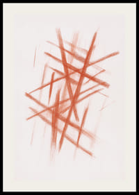 Dramatiska röda streck korsar ett ljust fält-2