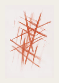 Dramatiska röda streck korsar ett ljust fält-3