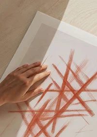 Dramatic red streaks cross a bright field-9