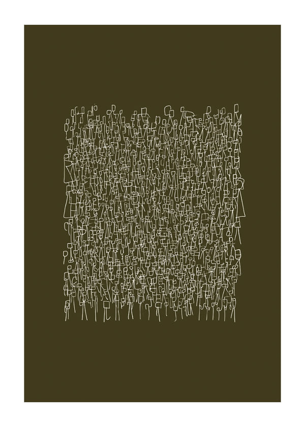 Póster Geometric Crowd