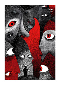 Intense red and black patterns create a mysterious atmosphere-1