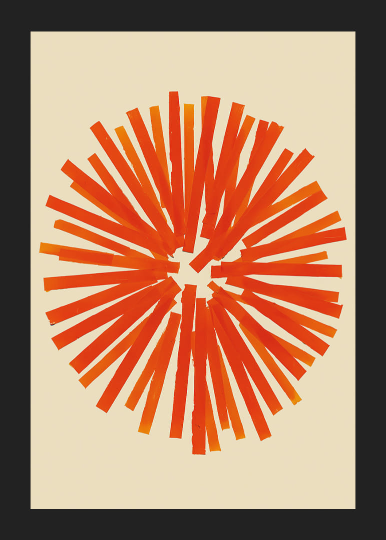 A radiant circle of fiery colors creates energy and warmth-12