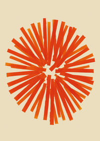 Un círculo radiante de colores ardientes crea energía y calidez.-3