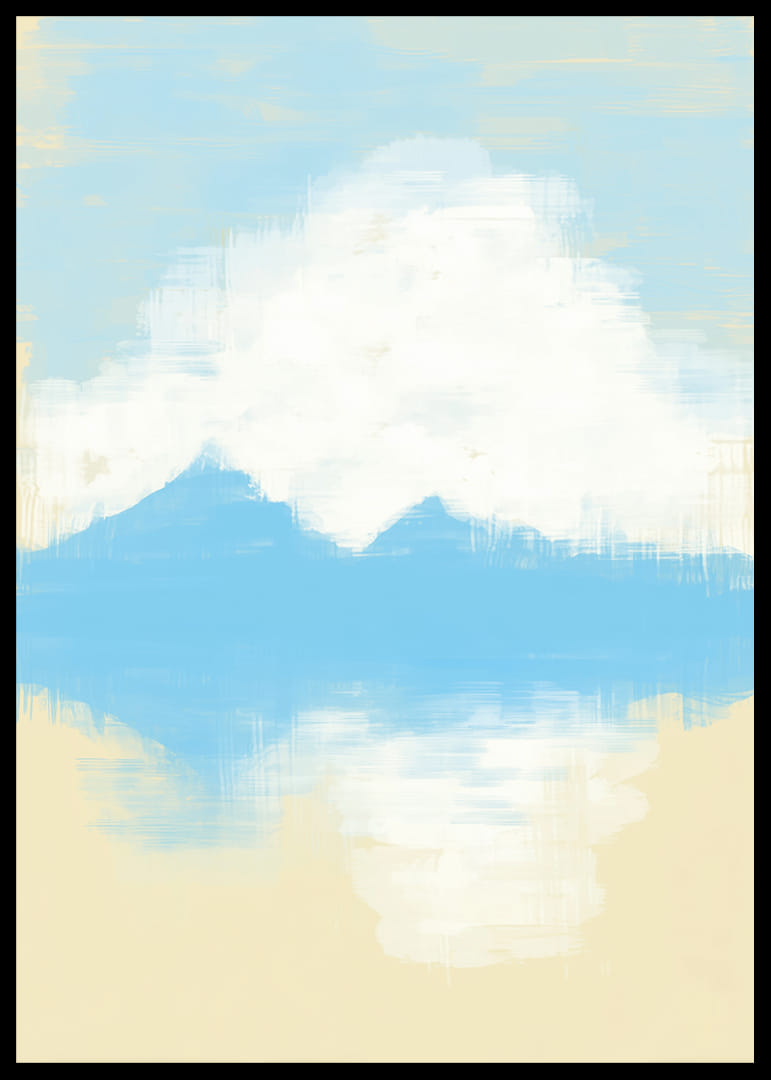 Des coups de pinceau délicats créent un paysage calme et onirique-12