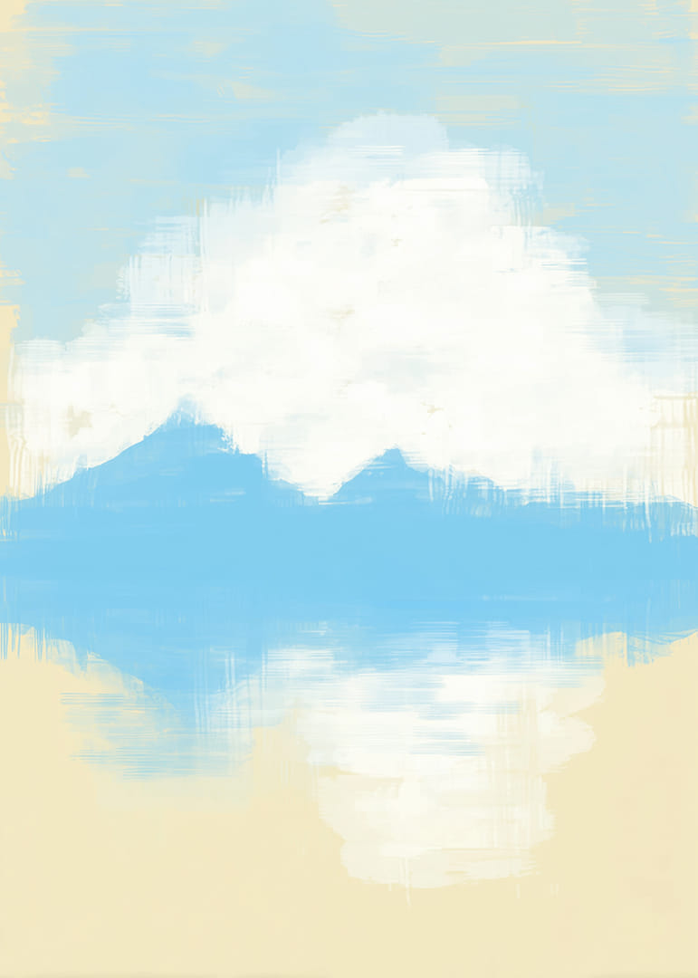 Des coups de pinceau délicats créent un paysage calme et onirique-12