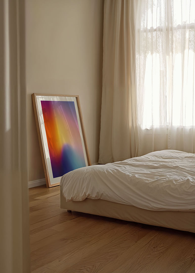 Sanfter Farbverlauf in Sonnenuntergangstönen, der Ruhe erzeugt.-12