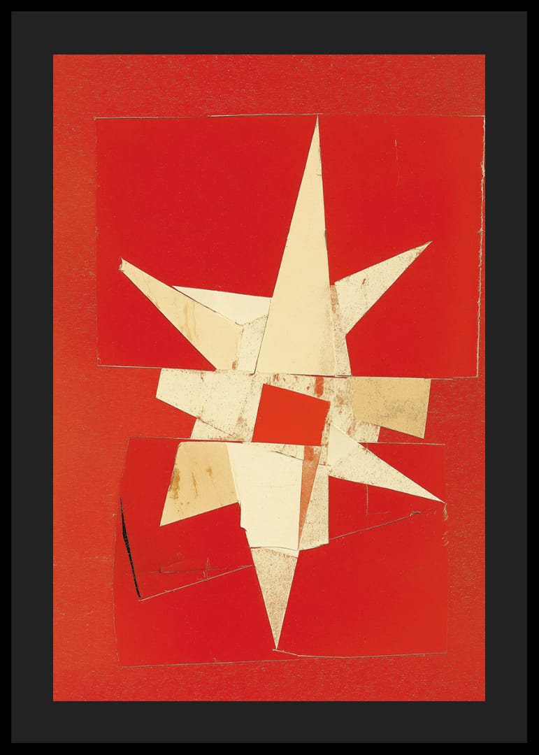 A brilliant abstraction in intense red and white-12