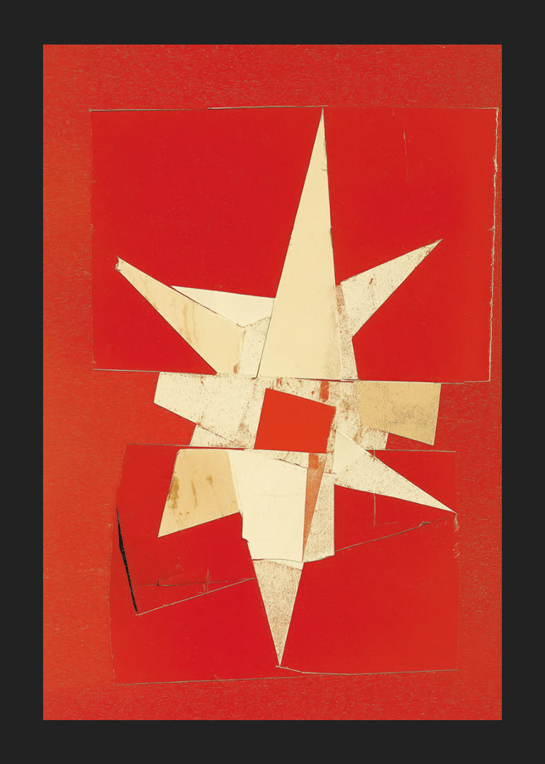 A brilliant abstraction in intense red and white-12