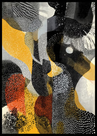 Una obra de arte colorida con patrones y texturas dinámicas.-2