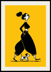 An elegant walk with your dog in the heart of the city-2