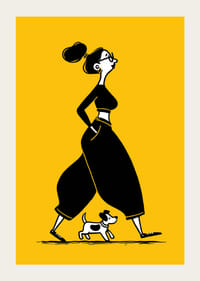 An elegant walk with your dog in the heart of the city-3