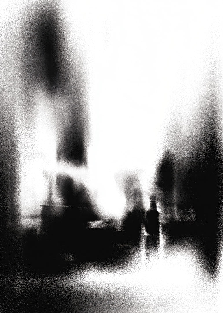 Una figura difusa se mueve a través del misterio de la niebla.-12