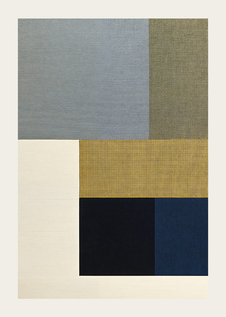 Eleganta geometriska former i dämpade färger skapar lugn-12