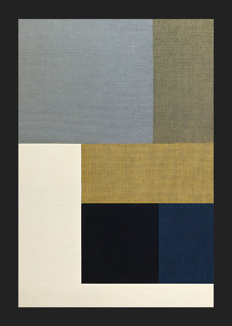 Eleganta geometriska former i dämpade färger skapar lugn-12