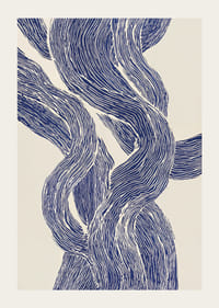 Elegant blue and white lines form a hypnotic dance-3