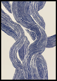 Elegantes líneas azules y blancas forman una danza hipnótica-2