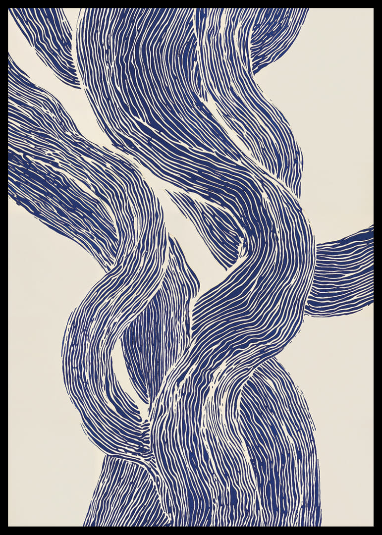 Elegantes líneas azules y blancas forman una danza hipnótica-12