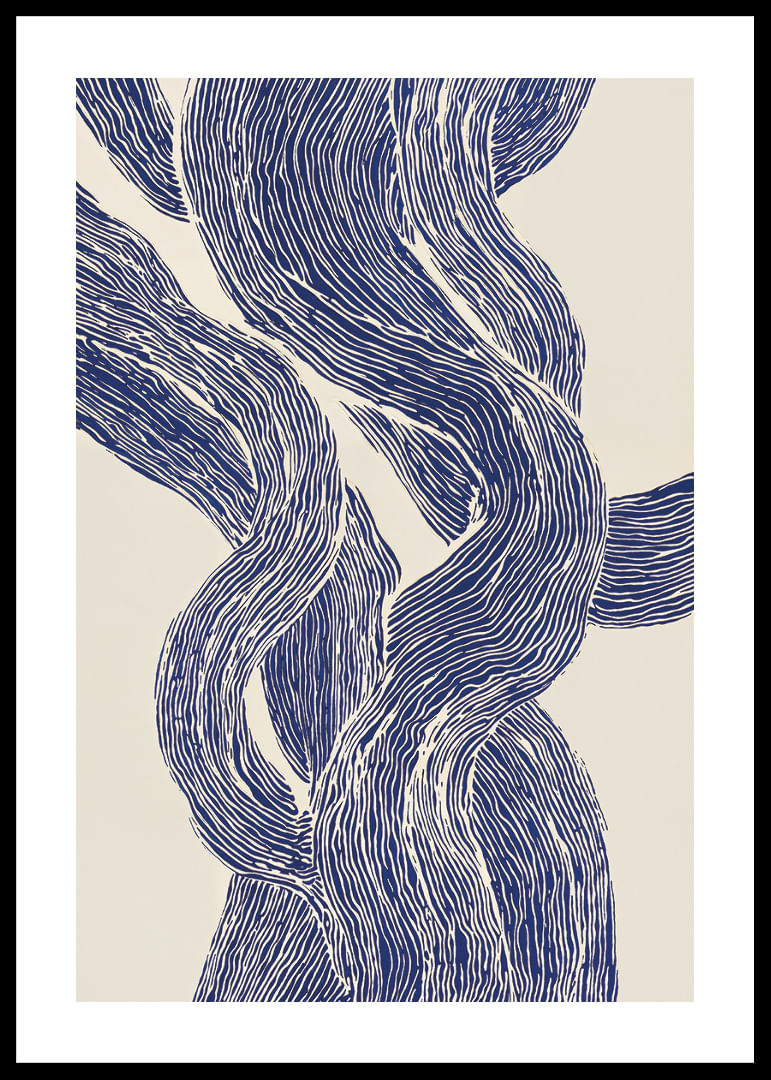 Elegantes líneas azules y blancas forman una danza hipnótica-12