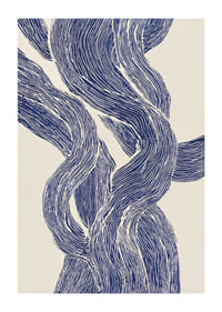 Elegantes líneas azules y blancas forman una danza hipnótica-1