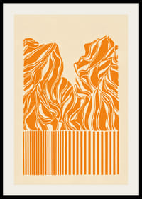 Abstract mountain landscape in fiery tones for a dynamic experience-2