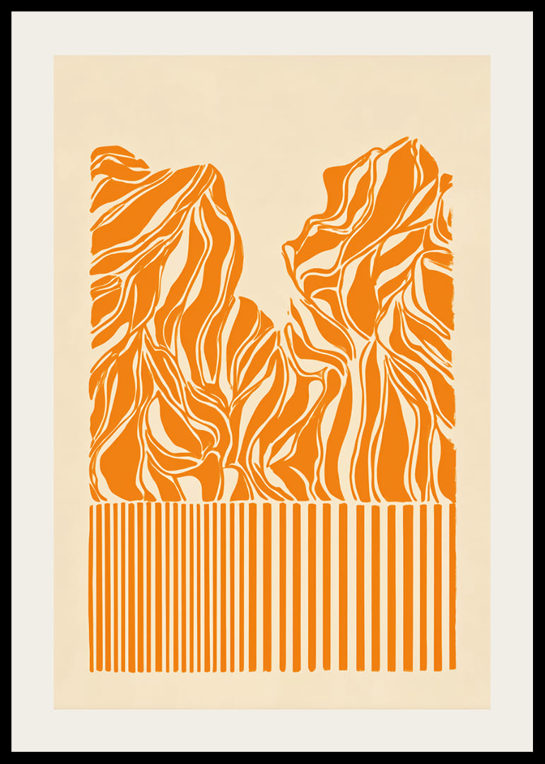 Abstract mountain landscape in fiery tones for a dynamic experience-12