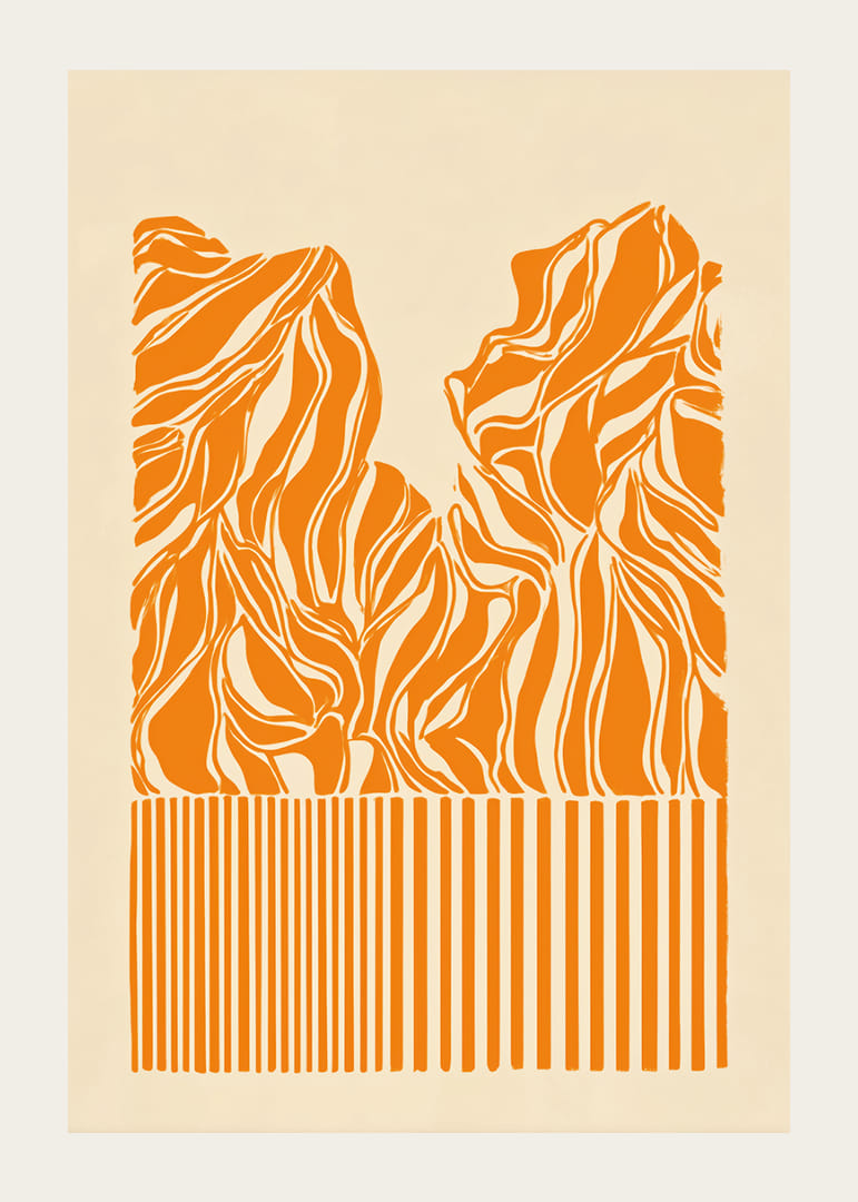 Abstract mountain landscape in fiery tones for a dynamic experience-12