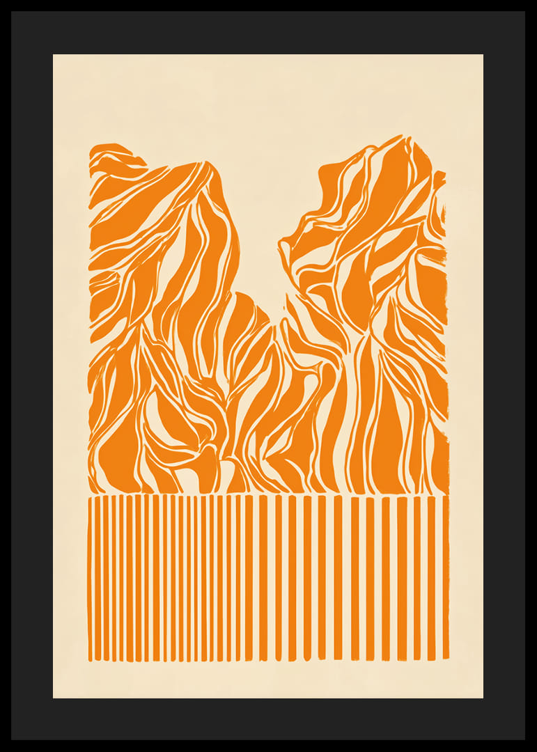 Abstract mountain landscape in fiery tones for a dynamic experience-12