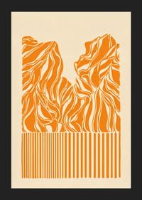 Abstract mountain landscape in fiery tones for a dynamic experience-5