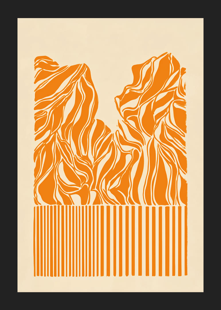 Abstract mountain landscape in fiery tones for a dynamic experience-12