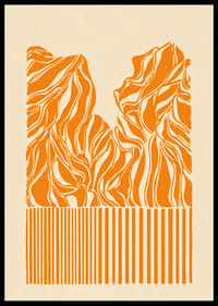 Paisaje de montaña abstracto en tonos ardientes para una experiencia dinámica-2