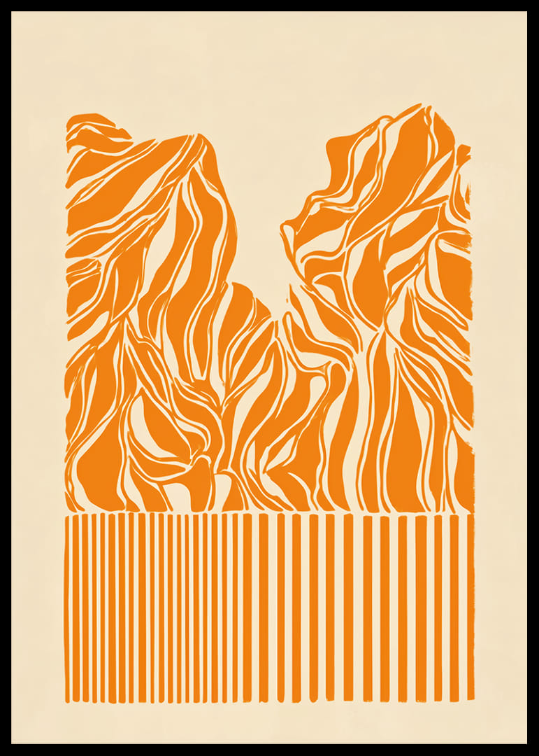 Paisaje de montaña abstracto en tonos ardientes para una experiencia dinámica-12