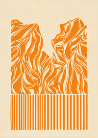 Paisaje de montaña abstracto en tonos ardientes para una experiencia dinámica-3