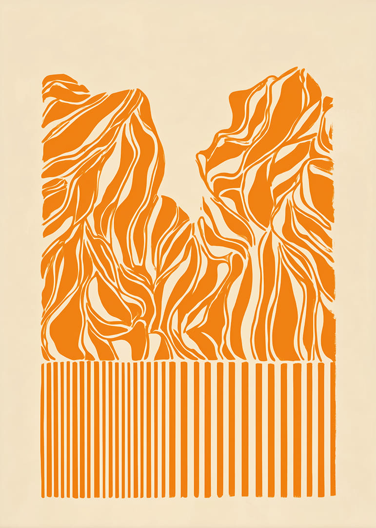 Paisaje de montaña abstracto en tonos ardientes para una experiencia dinámica-12