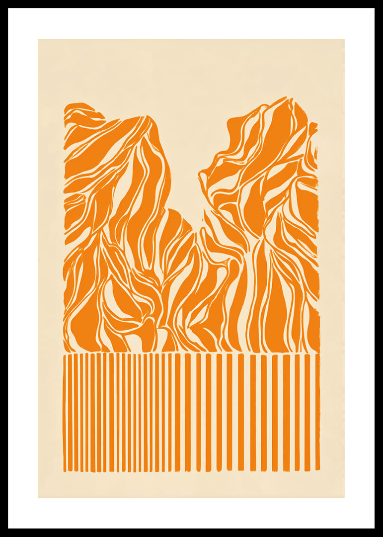 Paisaje de montaña abstracto en tonos ardientes para una experiencia dinámica-12