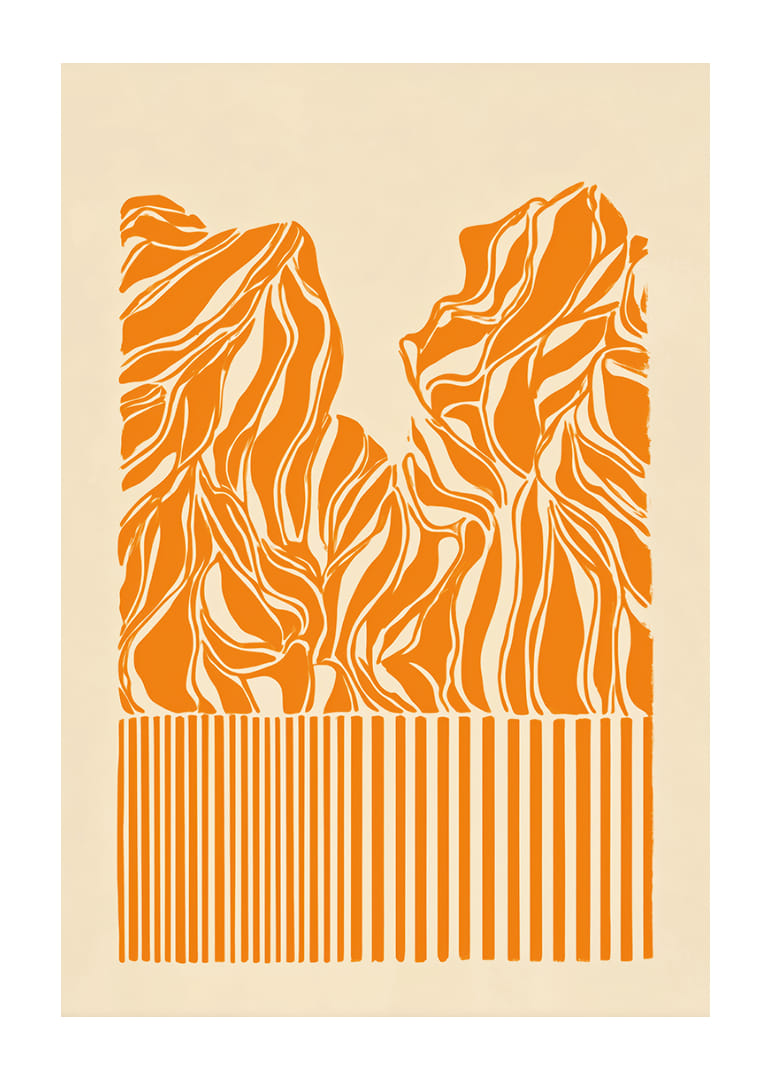 Paisaje de montaña abstracto en tonos ardientes para una experiencia dinámica-12