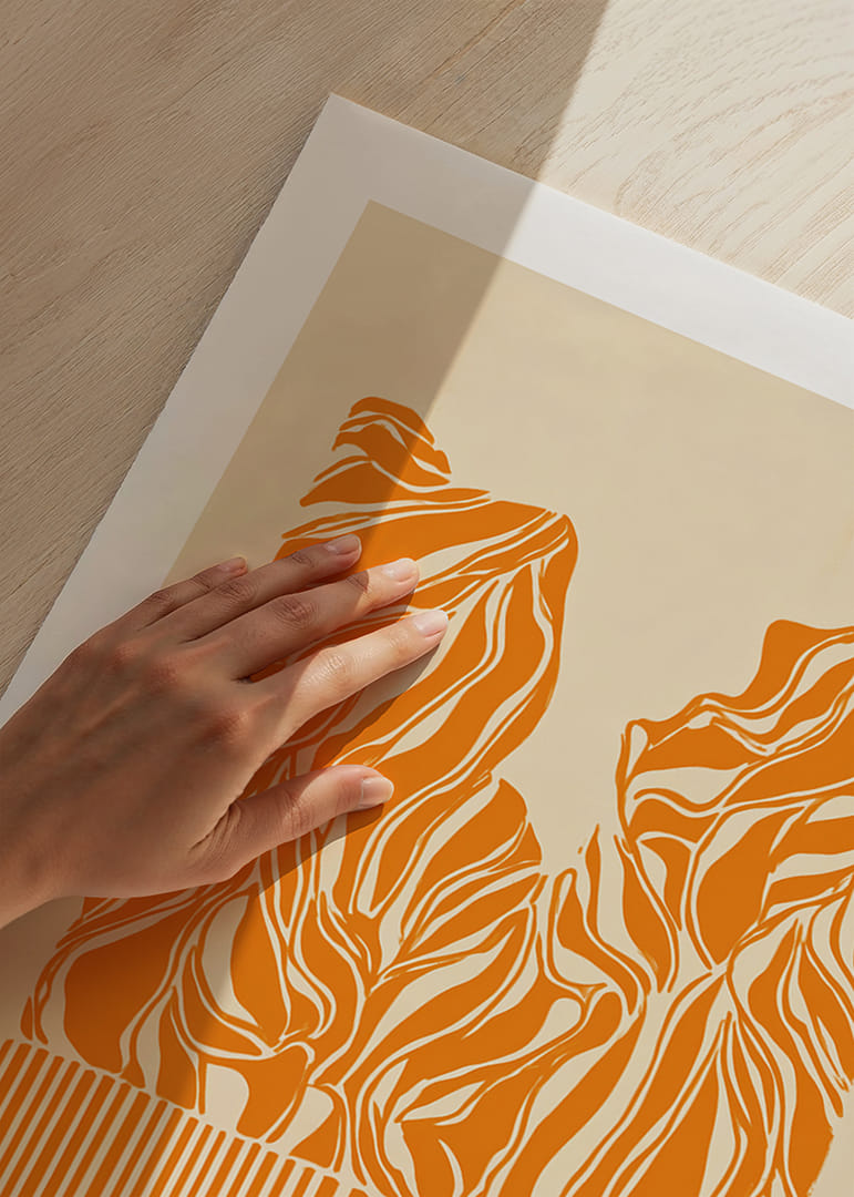 Paisaje de montaña abstracto en tonos ardientes para una experiencia dinámica-12