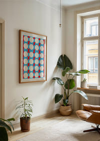 Una vibrante sinfonía de círculos y colores crea una sensación energética.-2