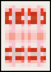 Vibrant red and pink squares in a harmonious pattern-2