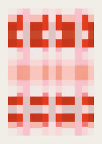 Vibrant red and pink squares in a harmonious pattern-3
