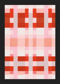 Vibrant red and pink squares in a harmonious pattern-5