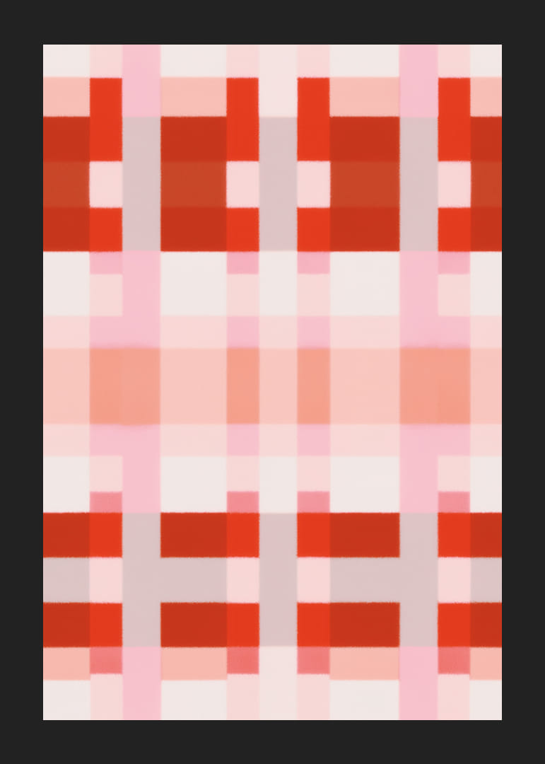 Vibrant red and pink squares in a harmonious pattern-12