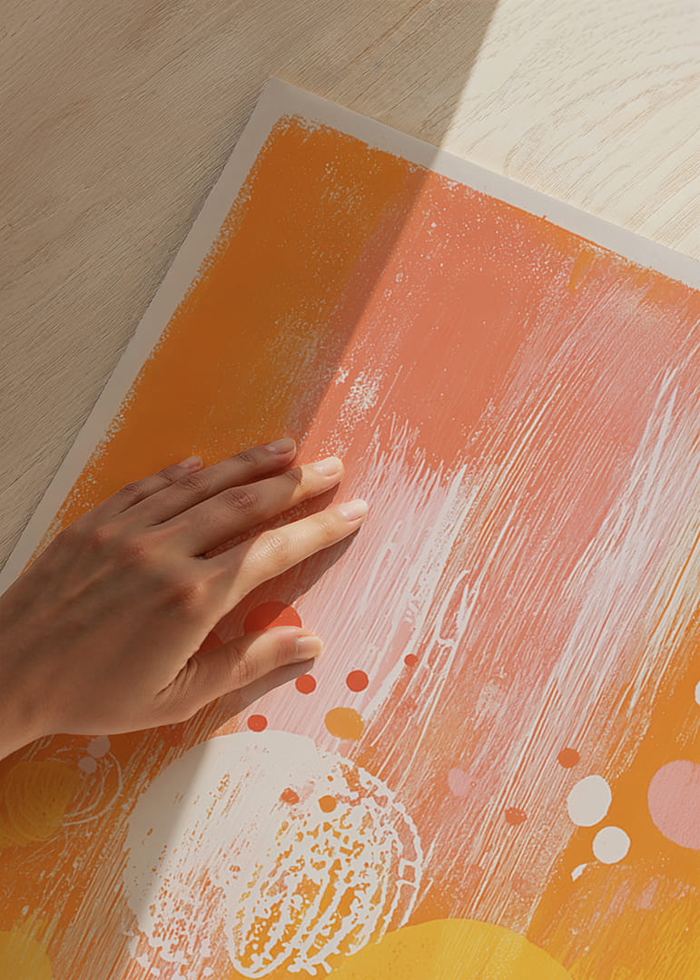 Az energikus színek és körök harmonikus mintázatot hoznak létre-12