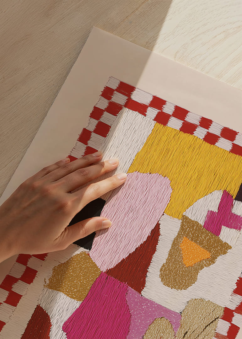 Composición colorida en abstracción viva-12