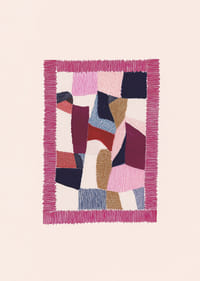 Las coloridas formas geométricas crean una vibrante sinfonía visual.-1