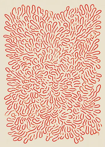Poster Crimson Cascade